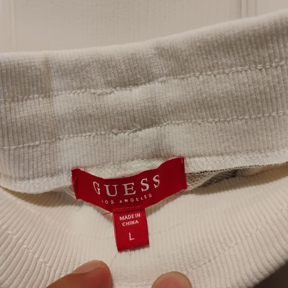 NWT Guess Camo Sweatpant Joggers Stretchy Warm Pink White Gray Size L - Picture 3 of 7